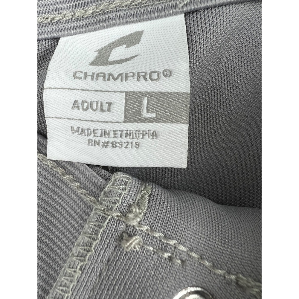 Champro MVP Open Bottom Baseball Pants Mens L Grey Black NWT BP41U Piped Stripe - Picture 5 of 13